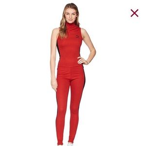 Puma T7 high risk red & black jumpsuit NWT size L